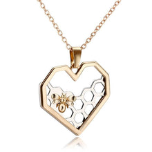 Load image into Gallery viewer, Honeycomb Heart Necklace - 200000162
